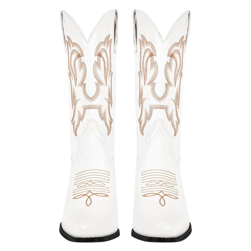 Cowboy Boots Embroidered Western Boots