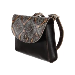 Cowboy Carving Leather Pommel Pouch