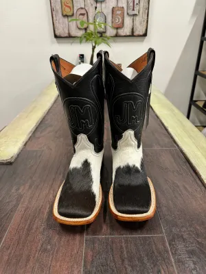 Cowhide-Bl/wh triple seam