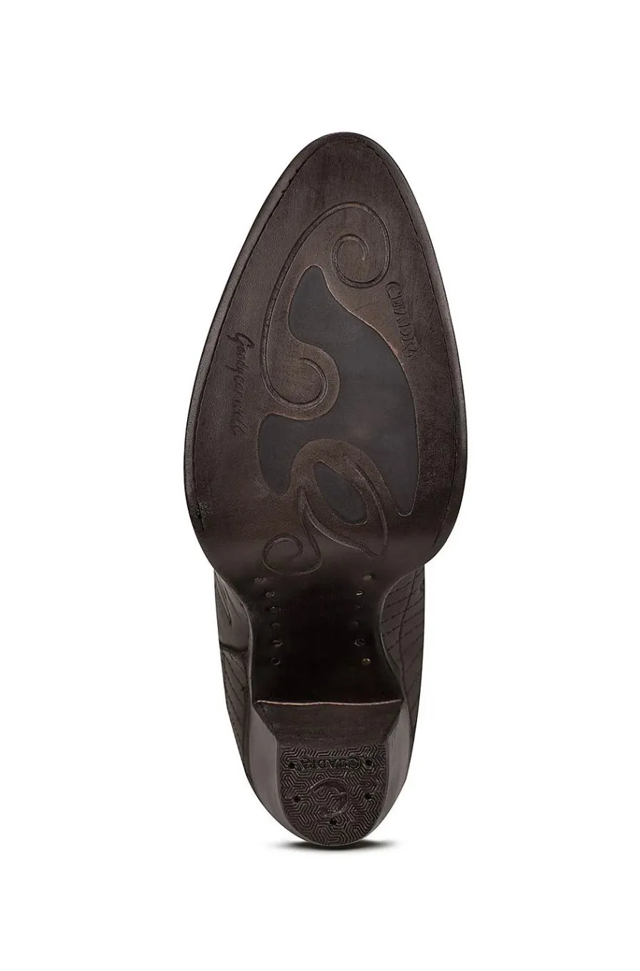 Cuadra Embroidered Dark Brown Leather Boots with Austrian crystals 3F80RS