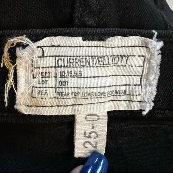 Current Elliott Black Stiletto Jeans size 25
