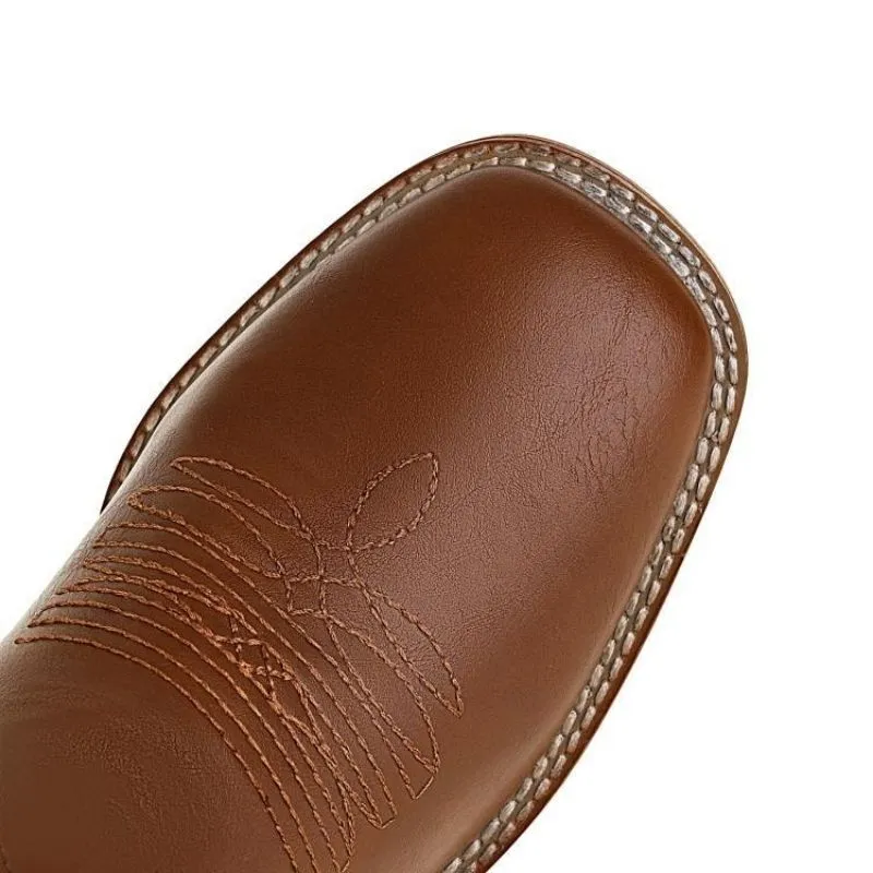 Customized Contrast Embroidered Western Boots
