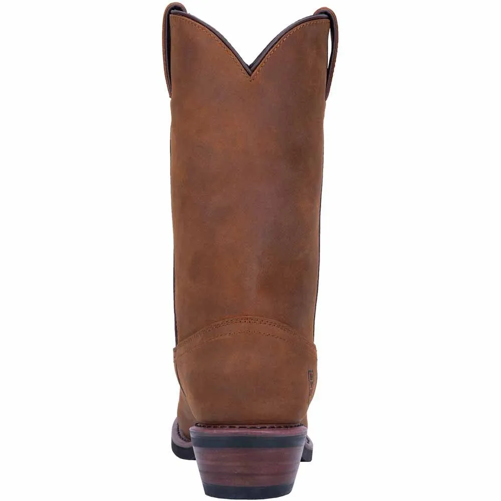 Dan Post Men’s Albuquerque 12” Round Toe Mid Brown and Tan Leather Cowboy Boot