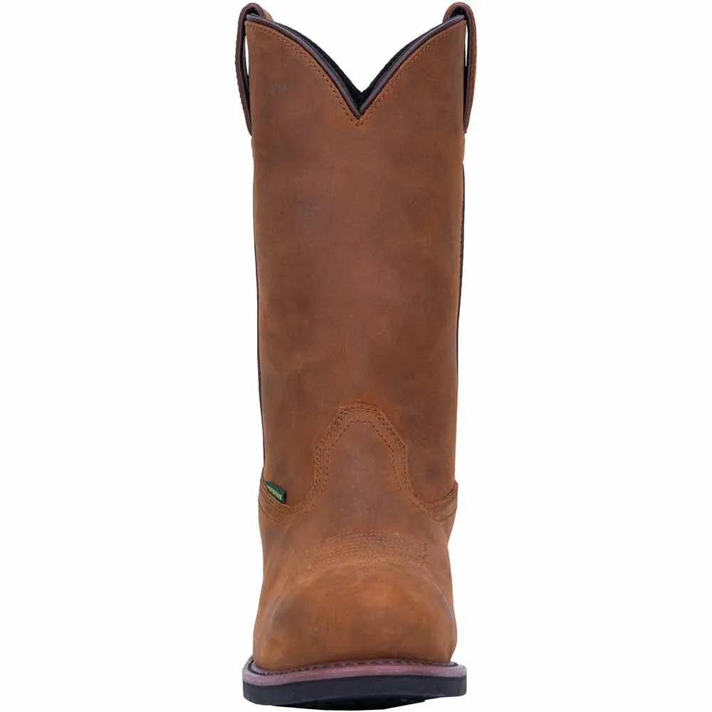 Dan Post Men’s Albuquerque 12” Round Toe Mid Brown and Tan Leather Cowboy Boot