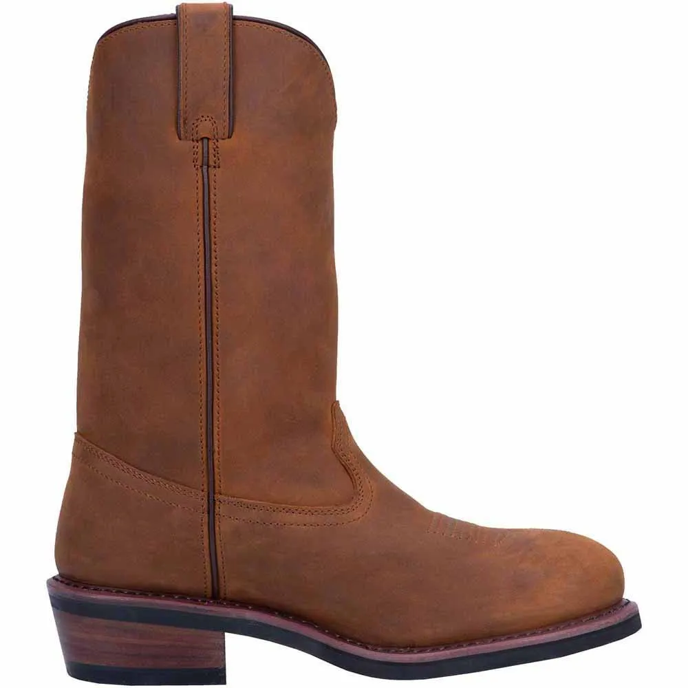 Dan Post Men’s Albuquerque 12” Round Toe Mid Brown and Tan Leather Cowboy Boot