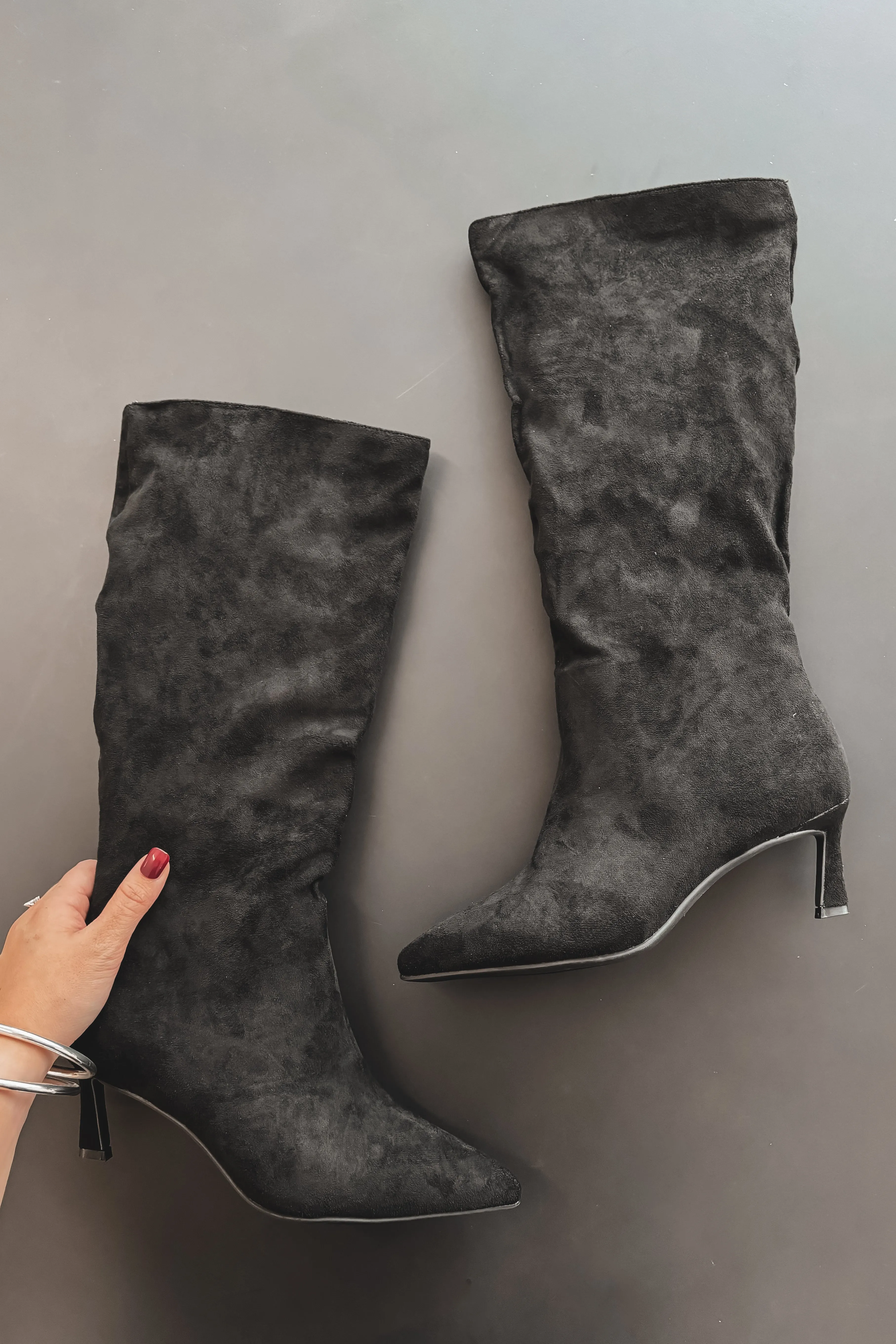 DEAL Can't Live Without Suede Pointed Toe Boot