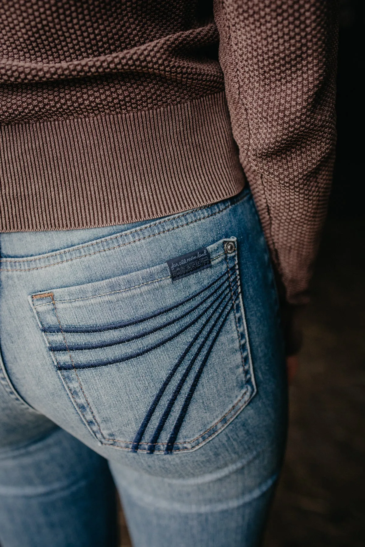 'Distressed Authentic Light' Dojo Flare Jean by 7 For All Mankind (34.5" & 36" Inseam)