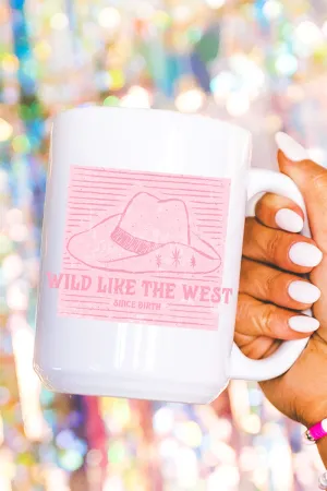 Distressed Pink Wild West Ceramic Mug