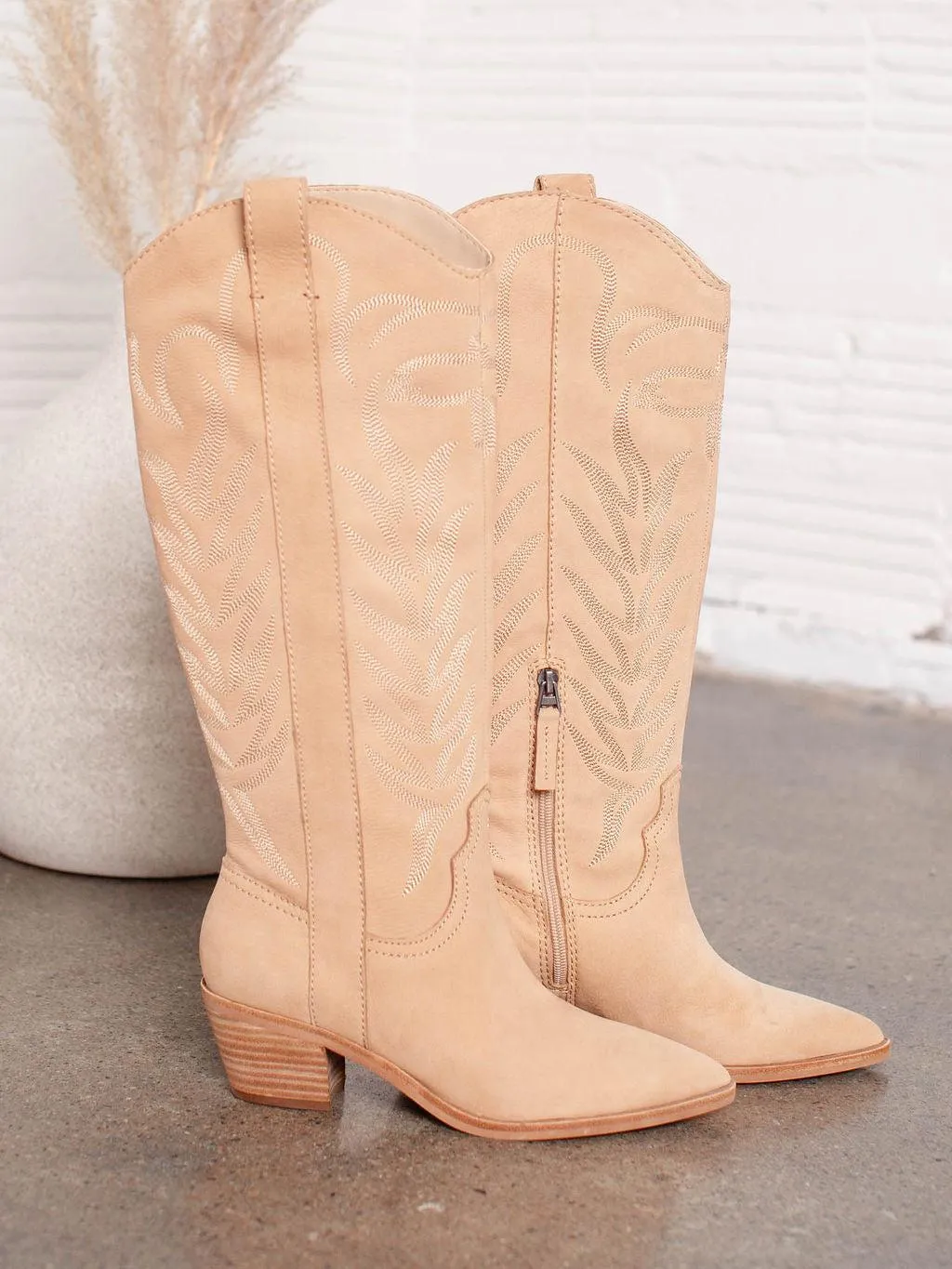 Dolce Vita Solei Nubuck Tall Western Boot