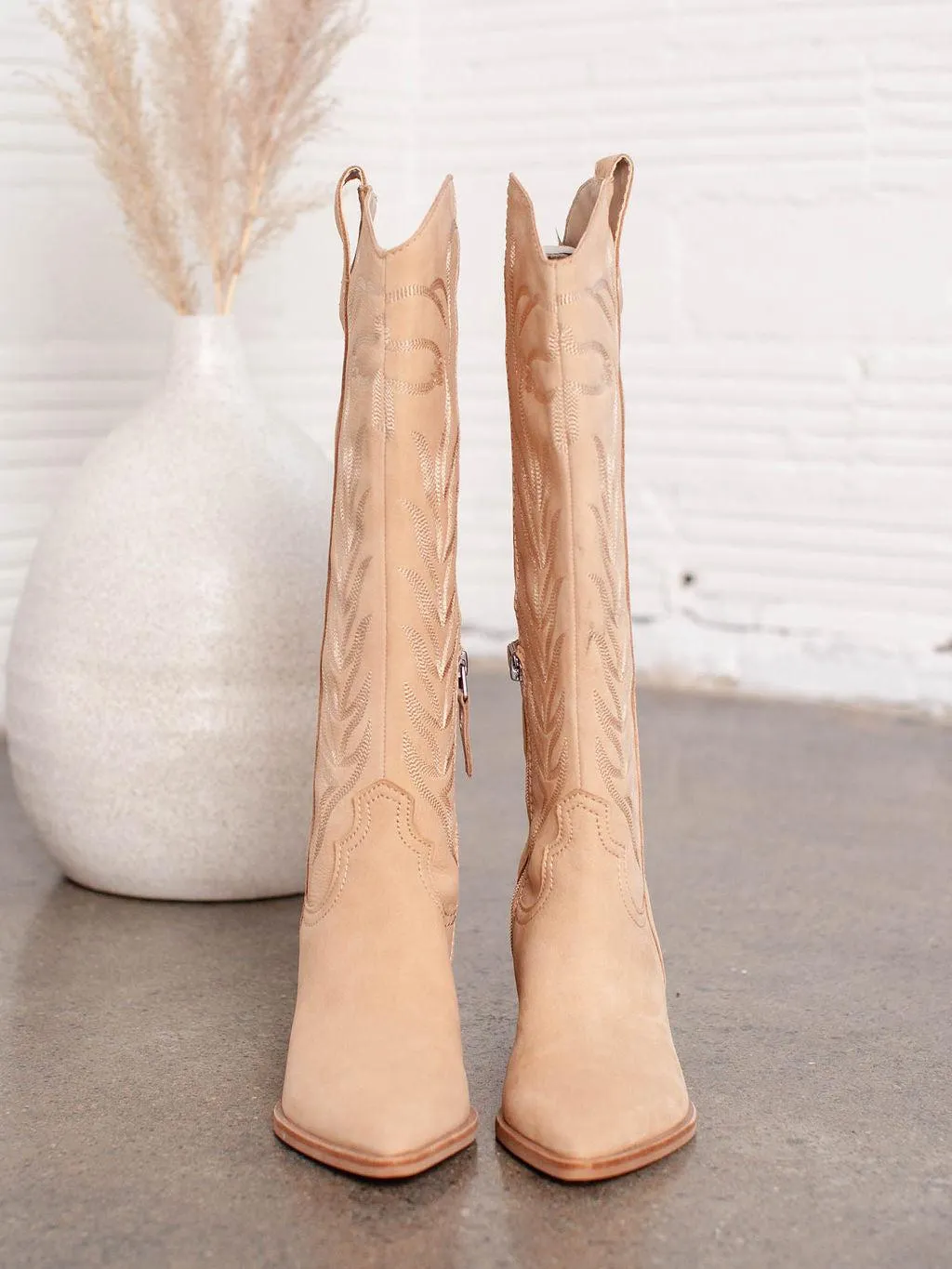 Dolce Vita Solei Nubuck Tall Western Boot