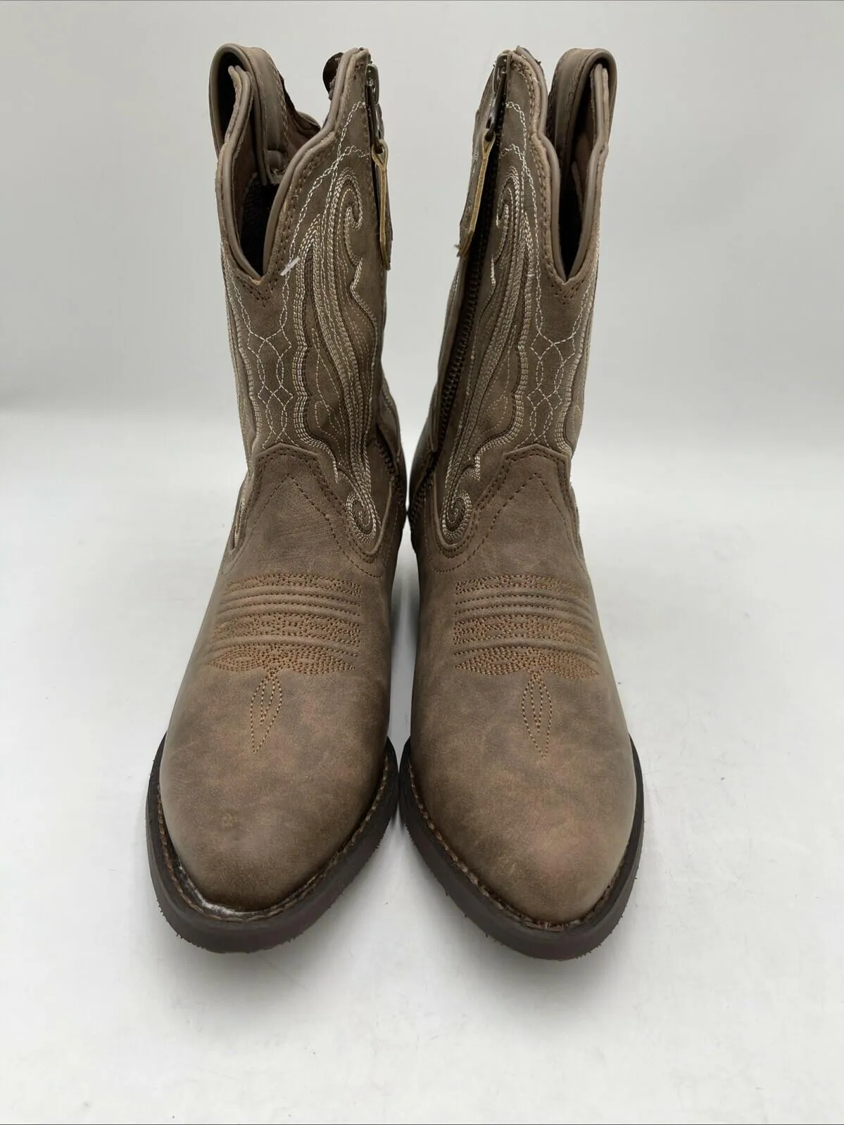 Durango Women's Crush Distressed Shortie Western Boots Brown Size 6.5M - Very Good