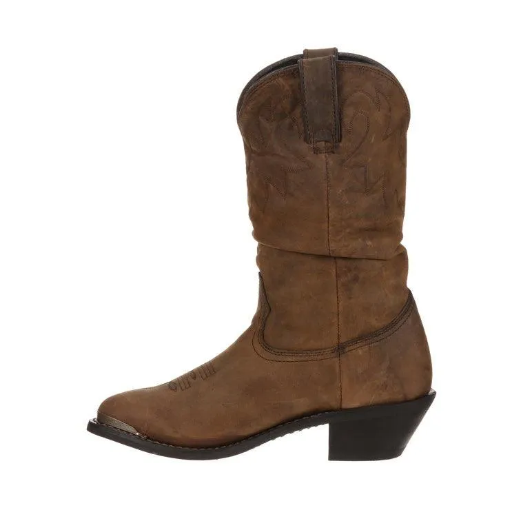 Durango Women’s Distressed Tan Slouch Western Boot RD542