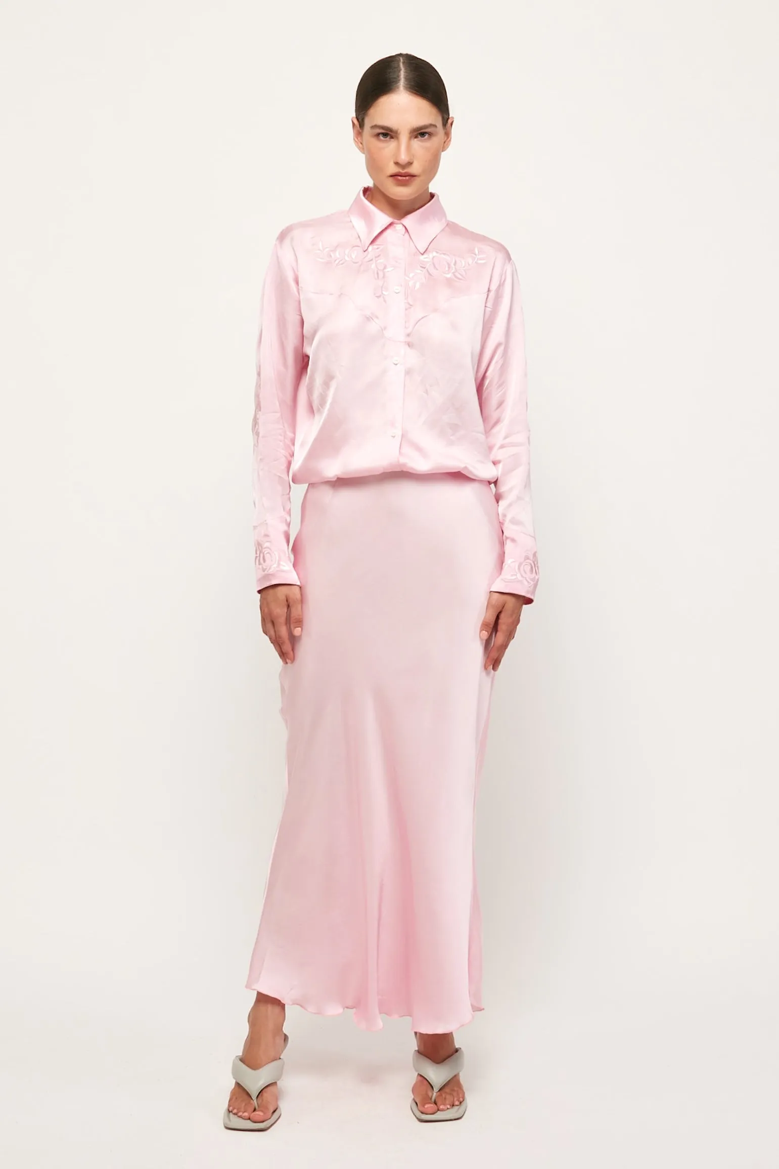 Embroidered Western Midi