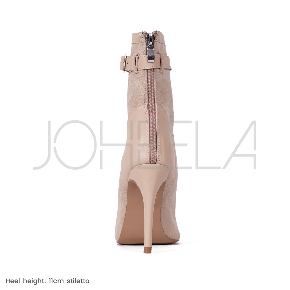 Emily Beige - Talons stilettos slim - Personnalisable