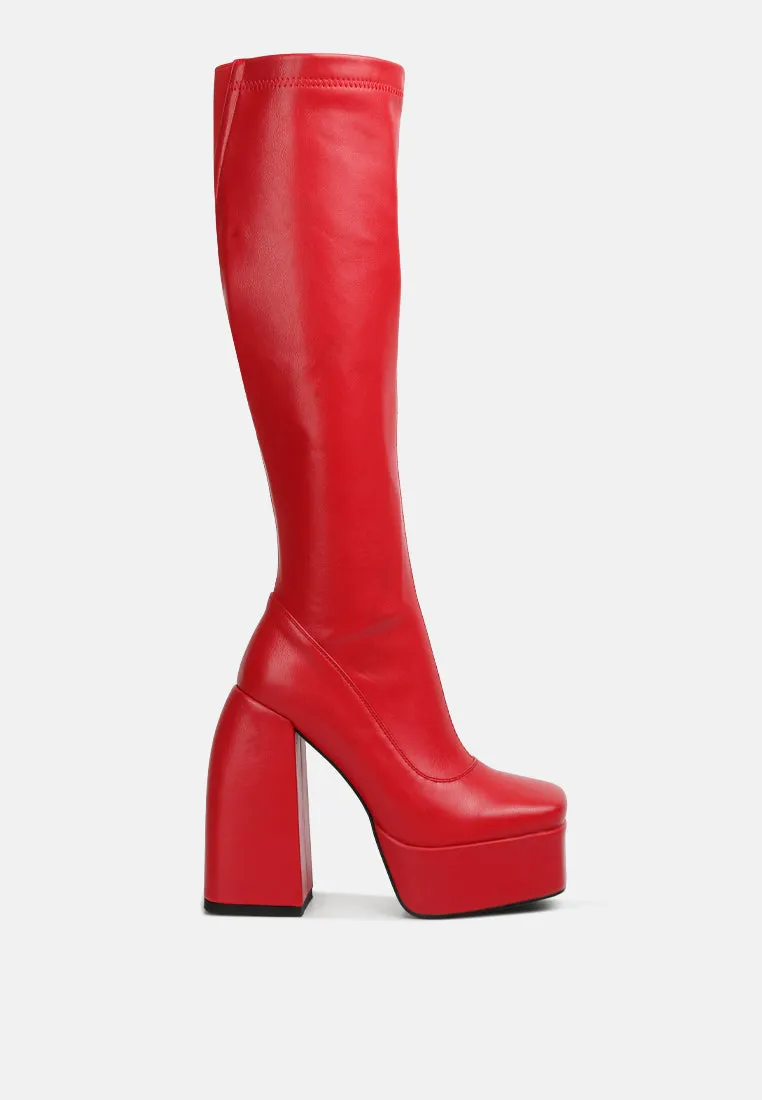 Fanning Platform Long Boots By Ruw