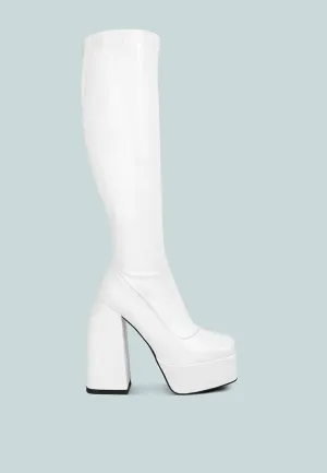 Fanning Platform Long Boots By Ruw