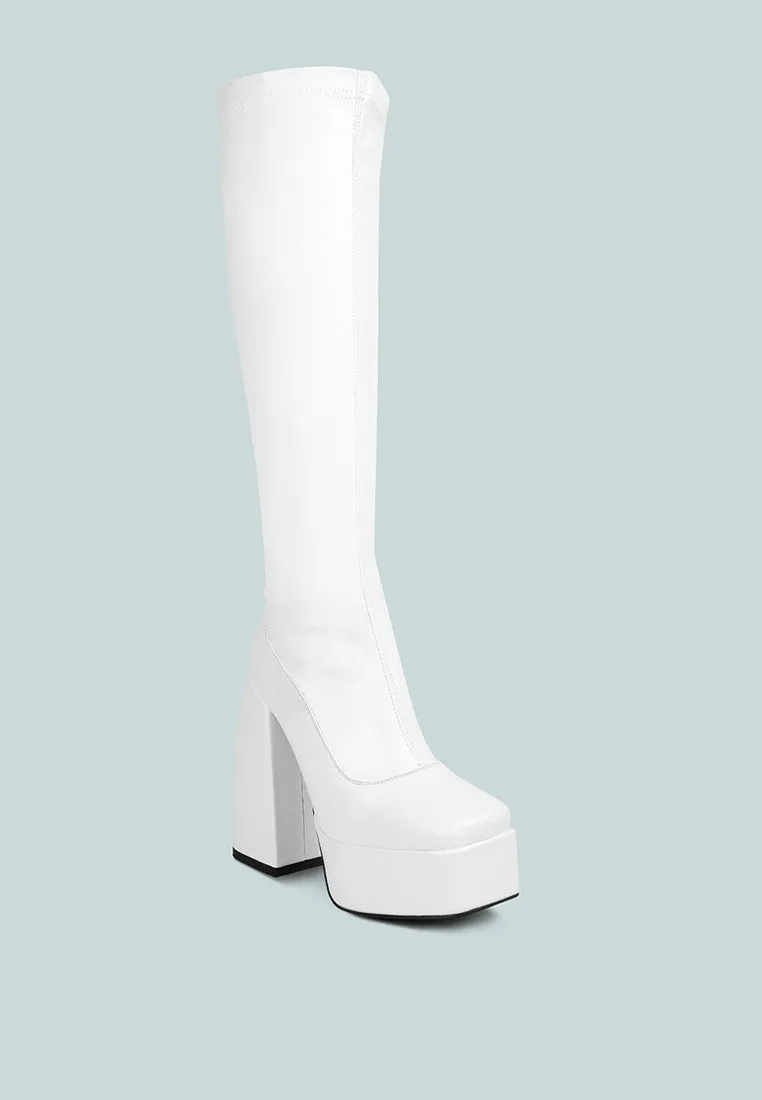 Fanning Platform Long Boots By Ruw