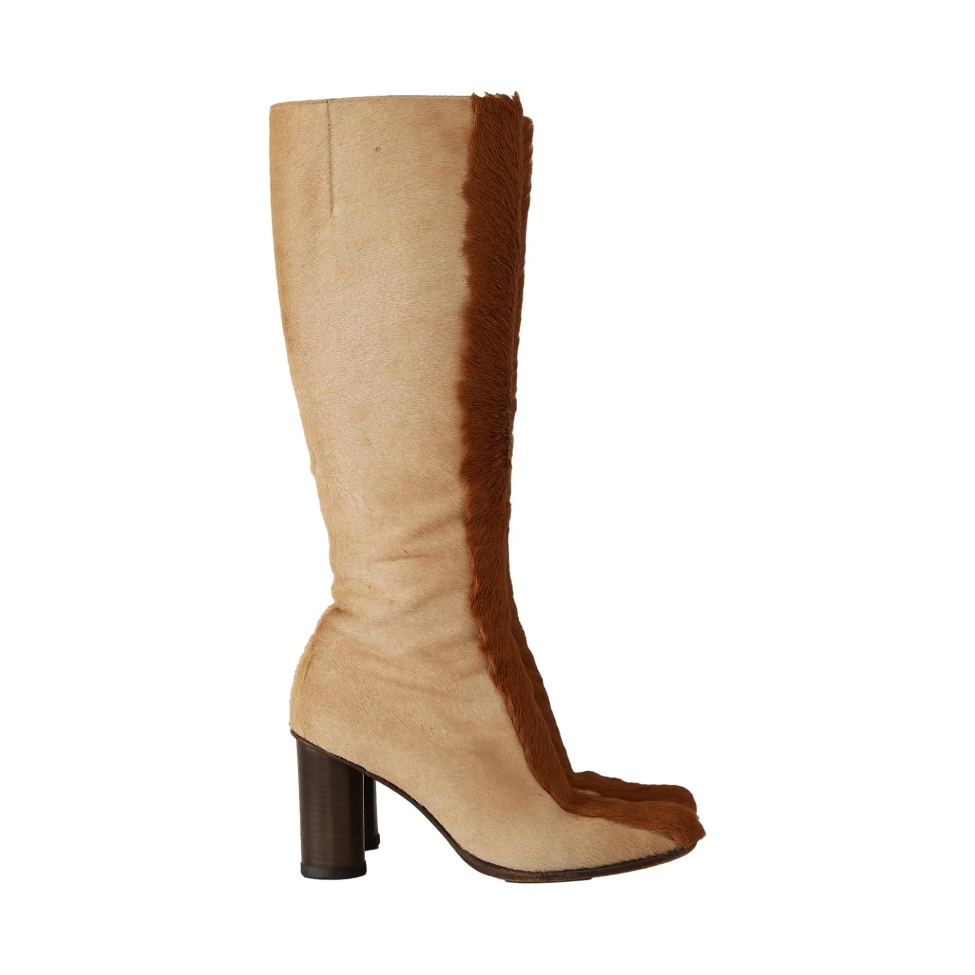 Fendi Brown Calf Hair Boots