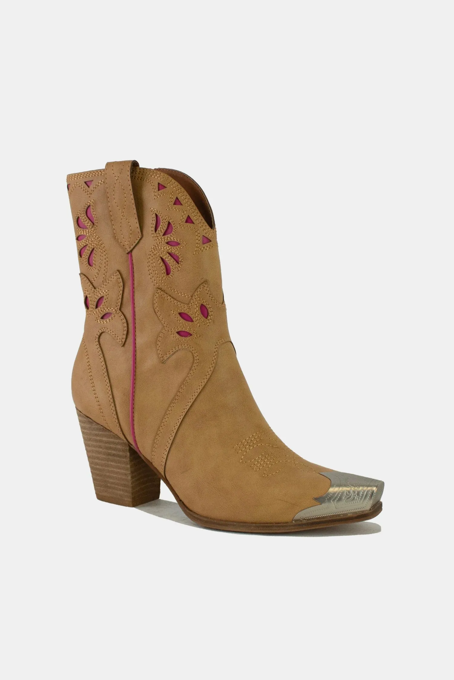 Fierce Floral Cut-Out Embroidered Boots