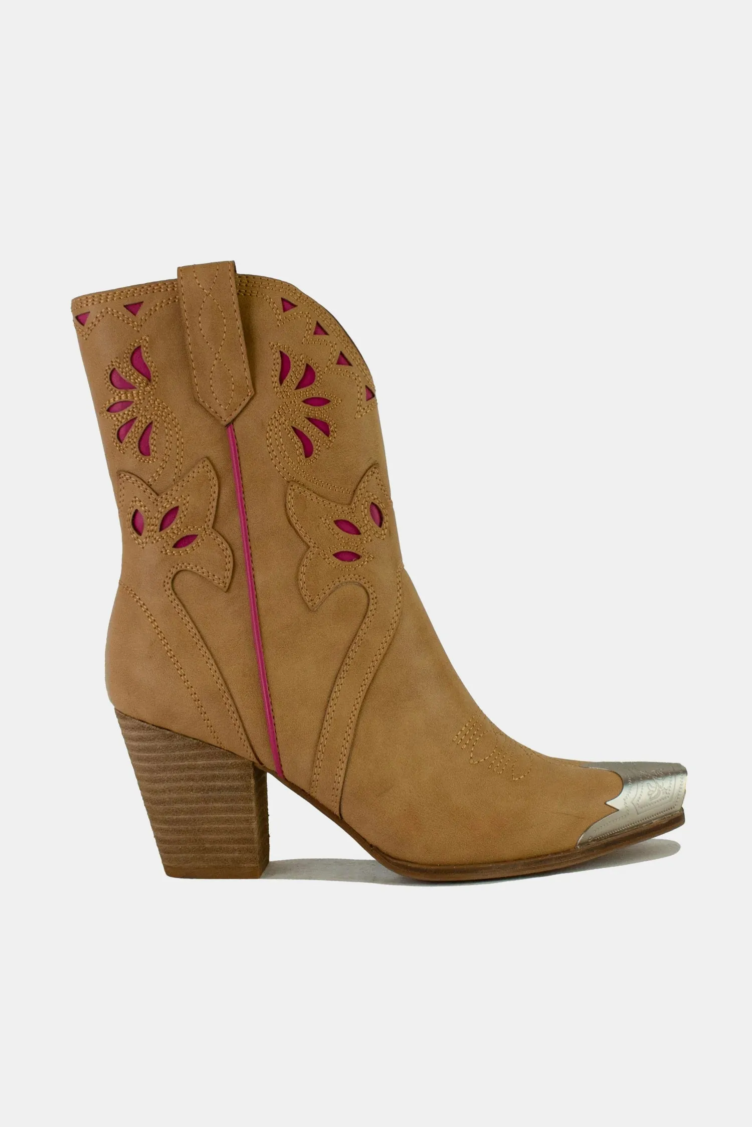 Fierce Floral Cut-Out Embroidered Boots