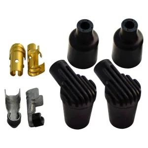 Finned Spark Plug Caps - Black