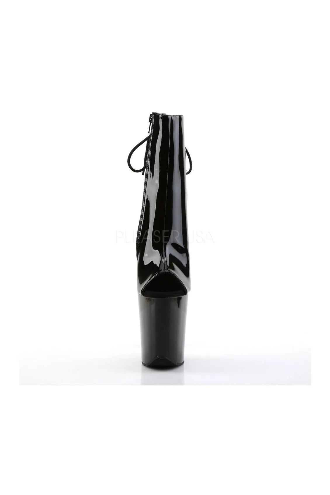 FLAMINGO-1018 Platform Boot  | Black Patent