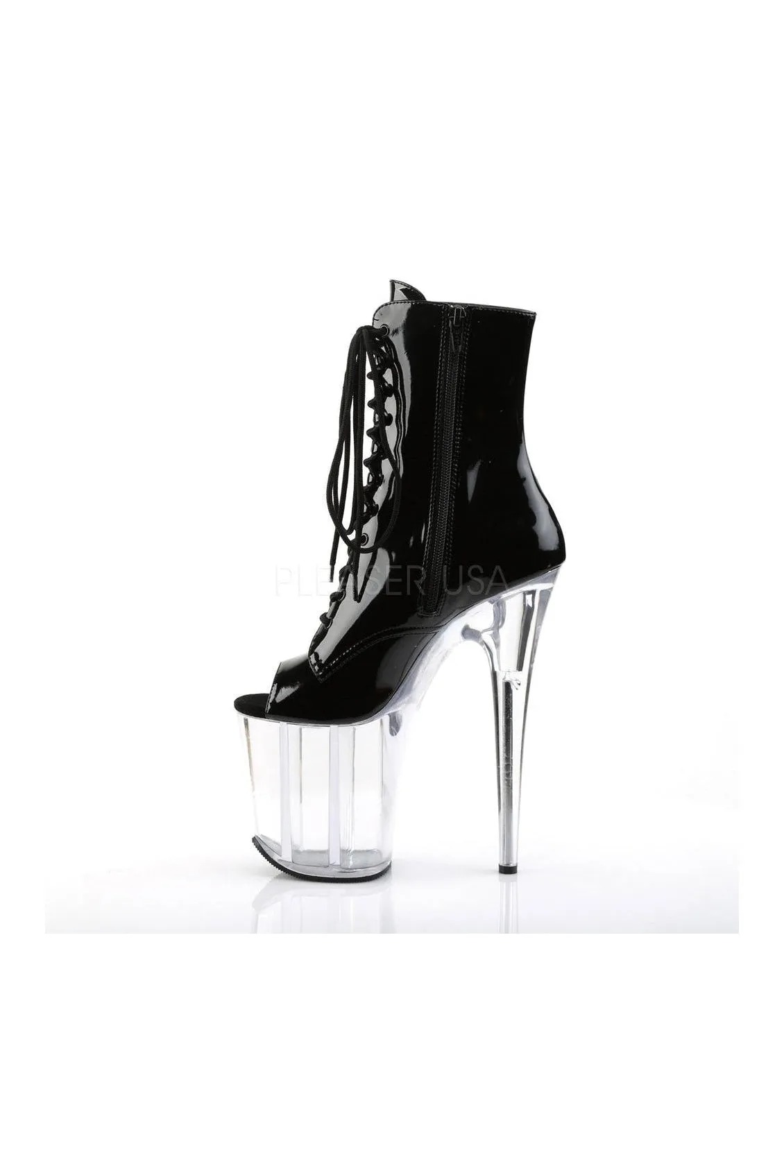 FLAMINGO-1021 Platform Boot  | Black Patent