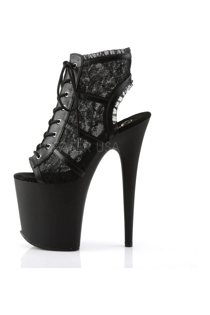 FLAMINGO-896LC Platform Boot  | Black Fabric