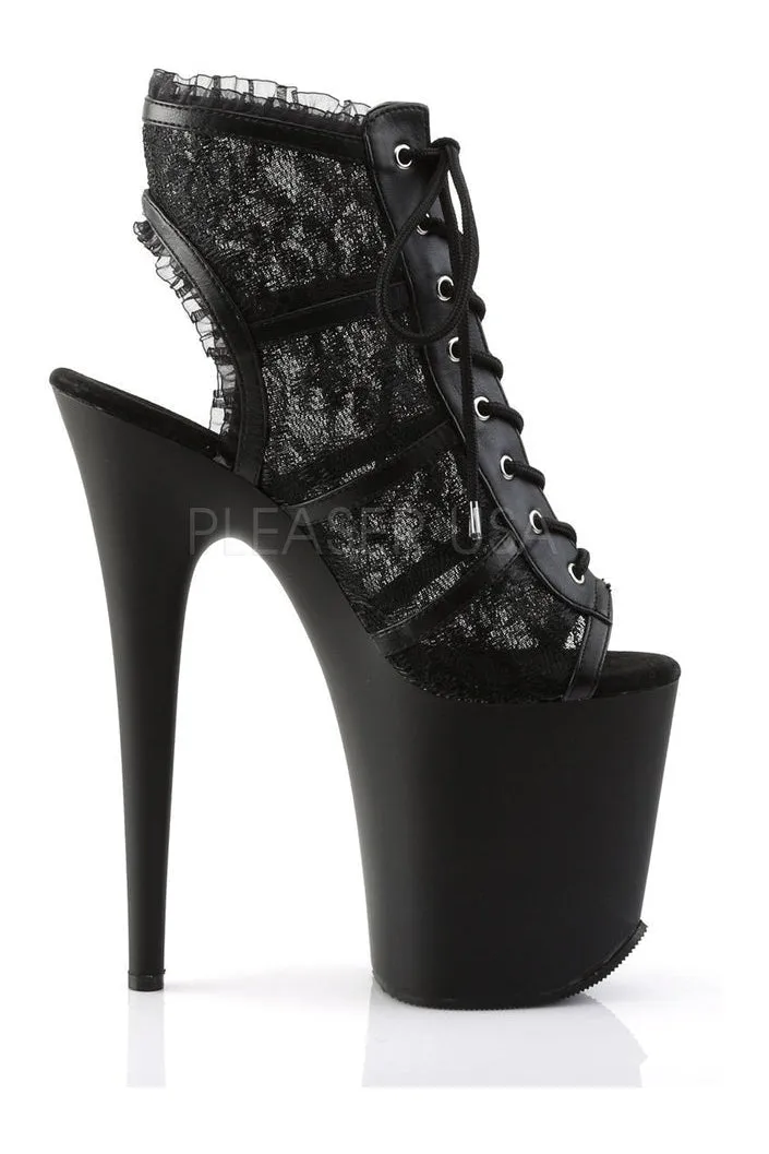 FLAMINGO-896LC Platform Boot  | Black Fabric