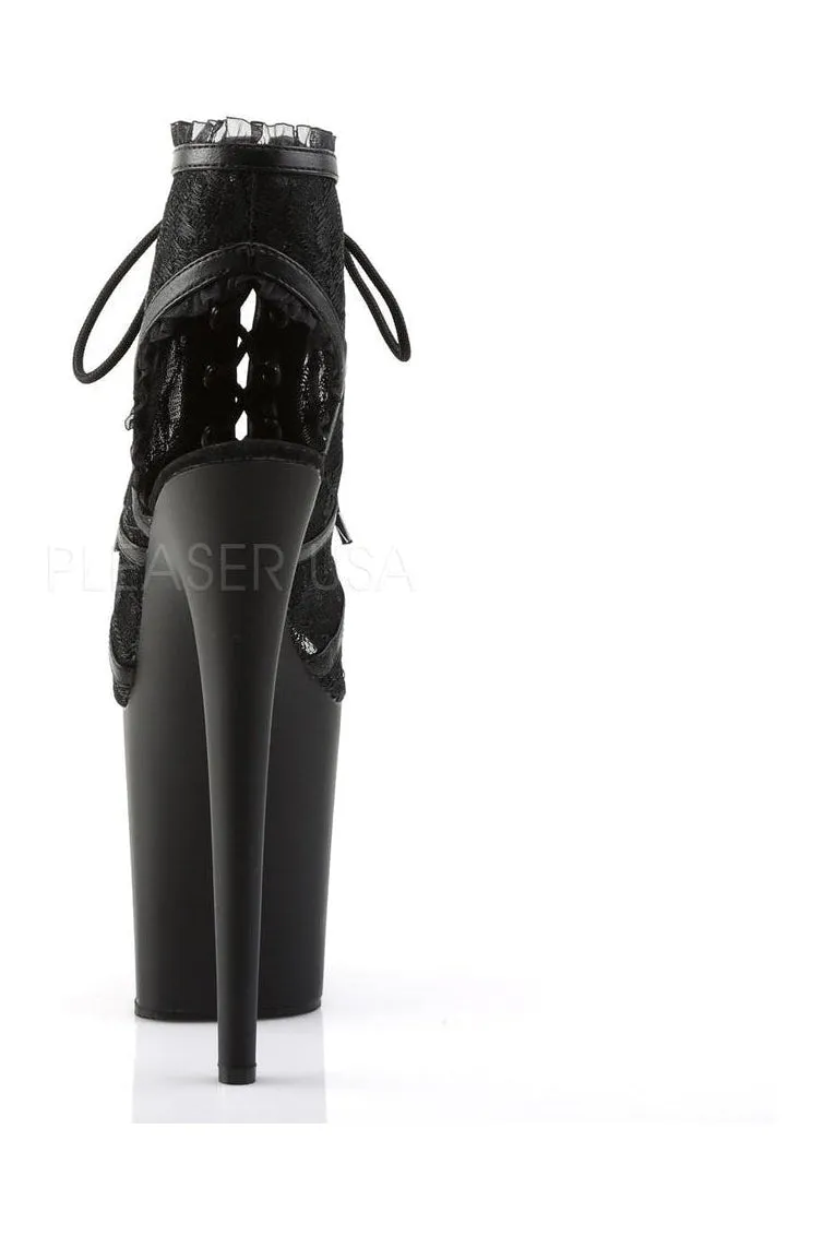 FLAMINGO-896LC Platform Boot  | Black Fabric