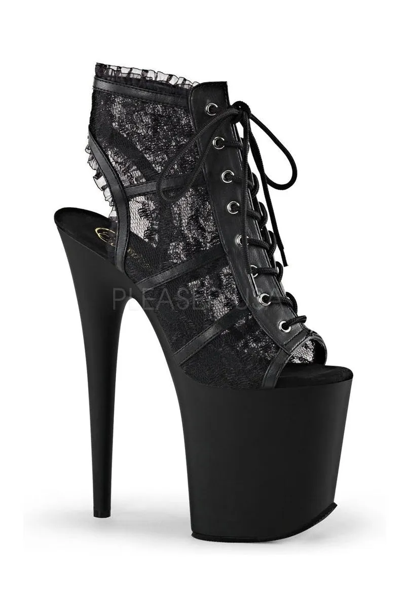 FLAMINGO-896LC Platform Boot  | Black Fabric