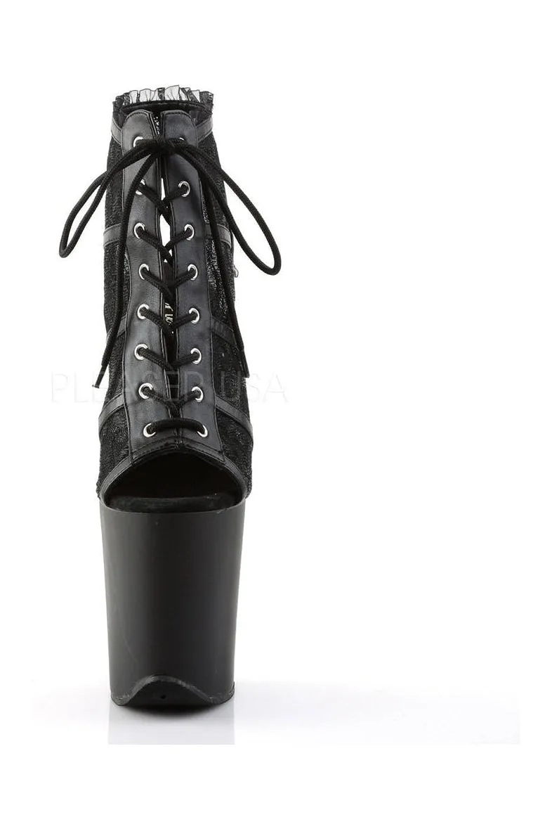 FLAMINGO-896LC Platform Boot  | Black Fabric