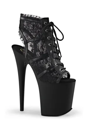FLAMINGO-896LC Platform Boot  | Black Fabric