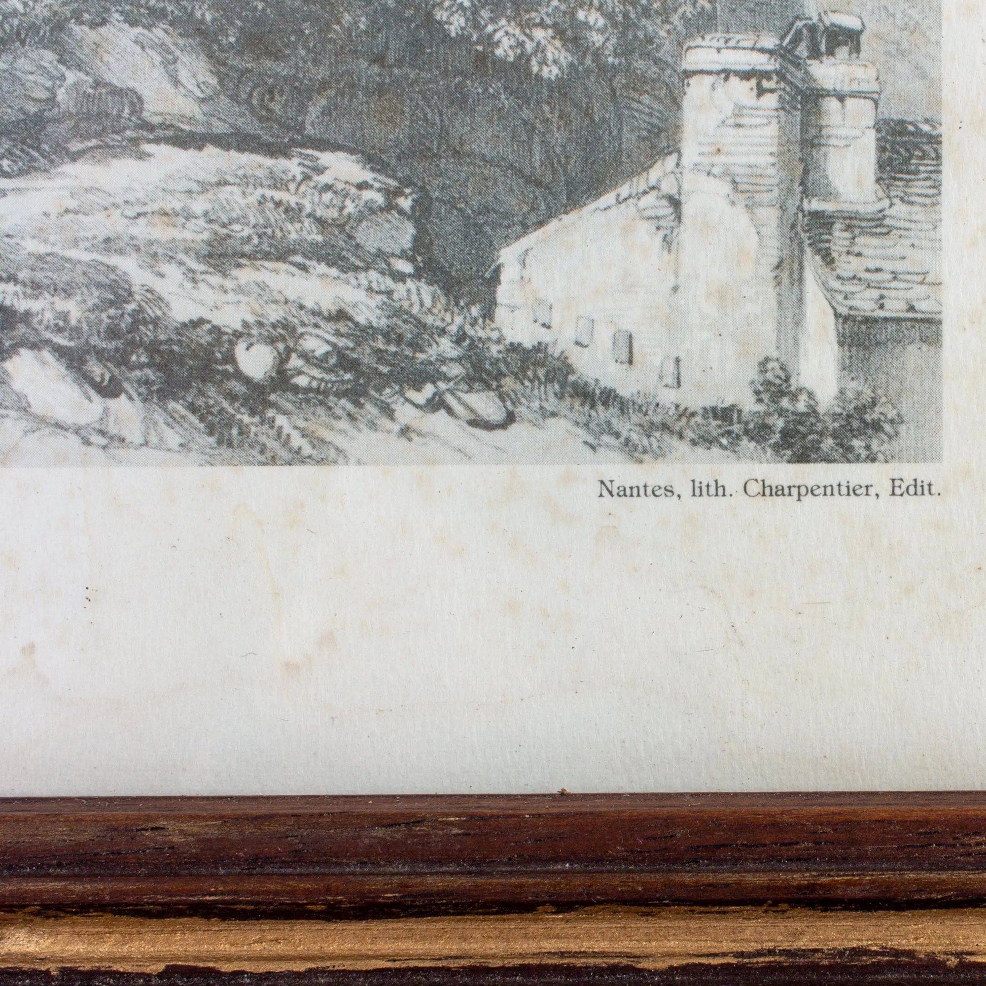 Framed Antique French Print "Chateaulin"