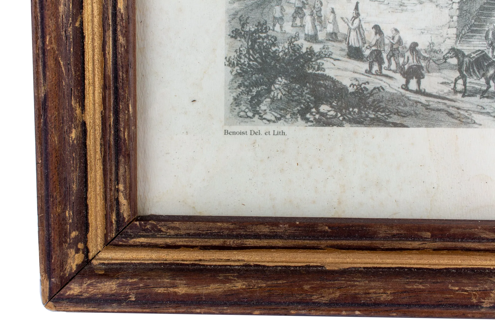 Framed Antique French Print "Chateaulin"