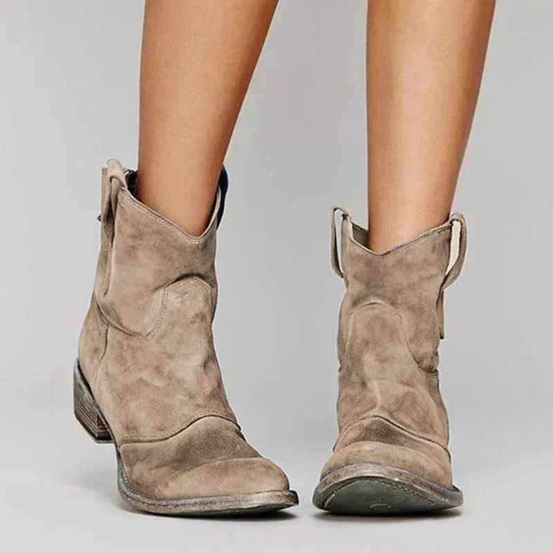 Fria – Distressed Ankle Boots