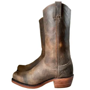 FRYE Cavalry 12L Brown Leather Campus Motorcycle Boots