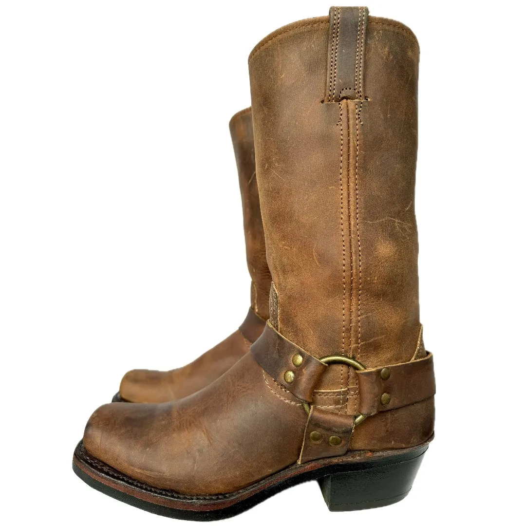FRYE Vintage Harness 12R Brown Leather Biker Moto Motorcycle Boots