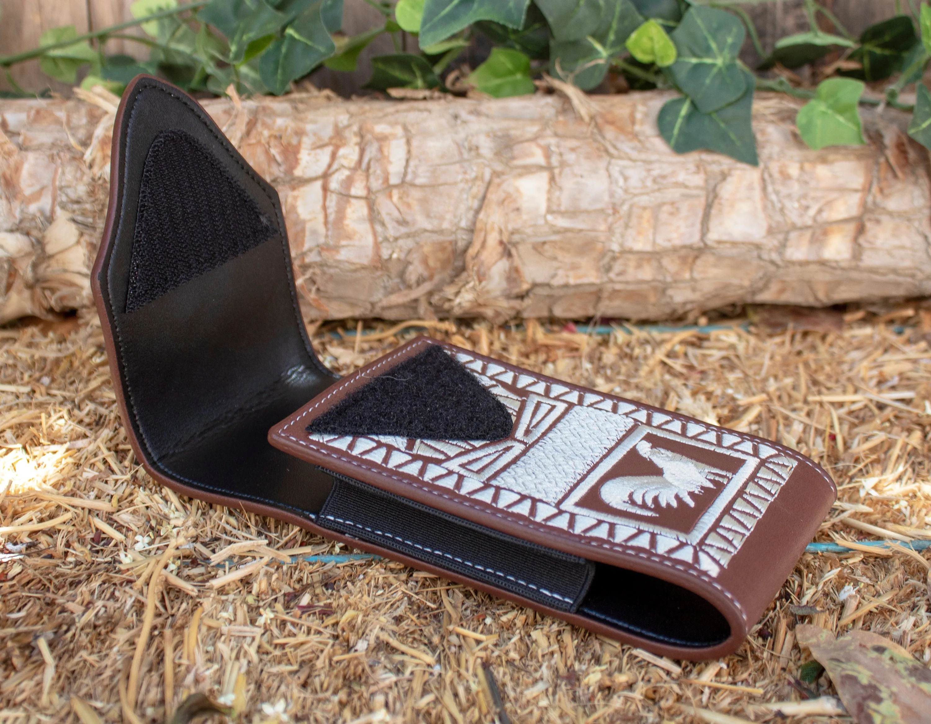 GALLO ROOSTER EMBROIDERED leather western cowboy rodeo cell phone case pouch
