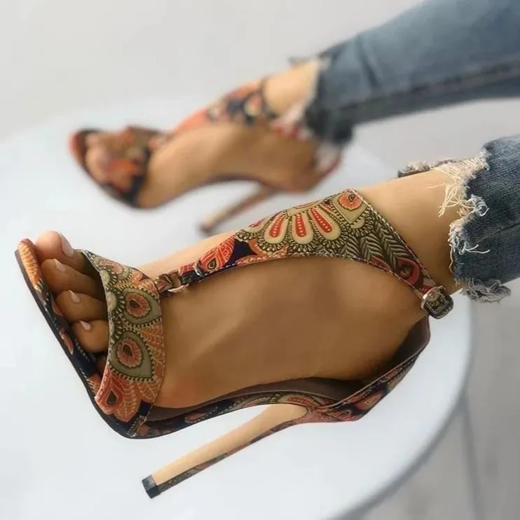 Golden Peacock Sandals