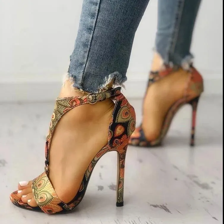 Golden Peacock Sandals