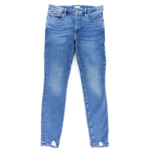 GOOD AMERICAN Good Legs Deep V Yoke Jeans Indigo005 90s High Rise Ankle Crop Y2k