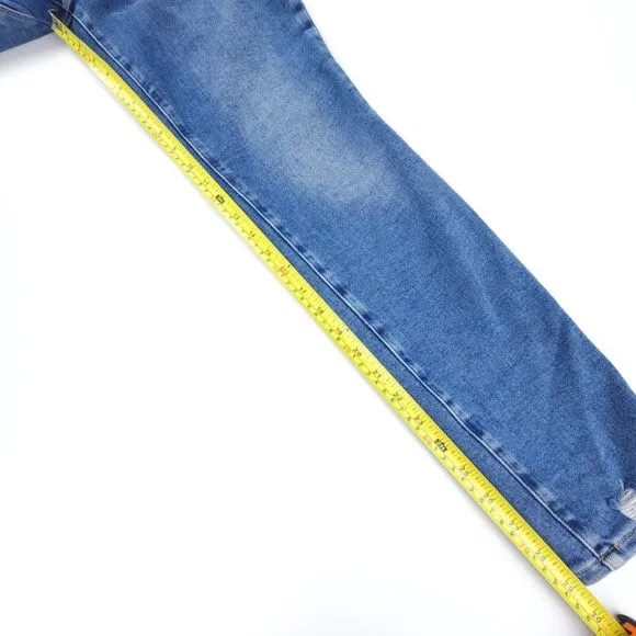 GOOD AMERICAN Good Legs Deep V Yoke Jeans Indigo005 90s High Rise Ankle Crop Y2k