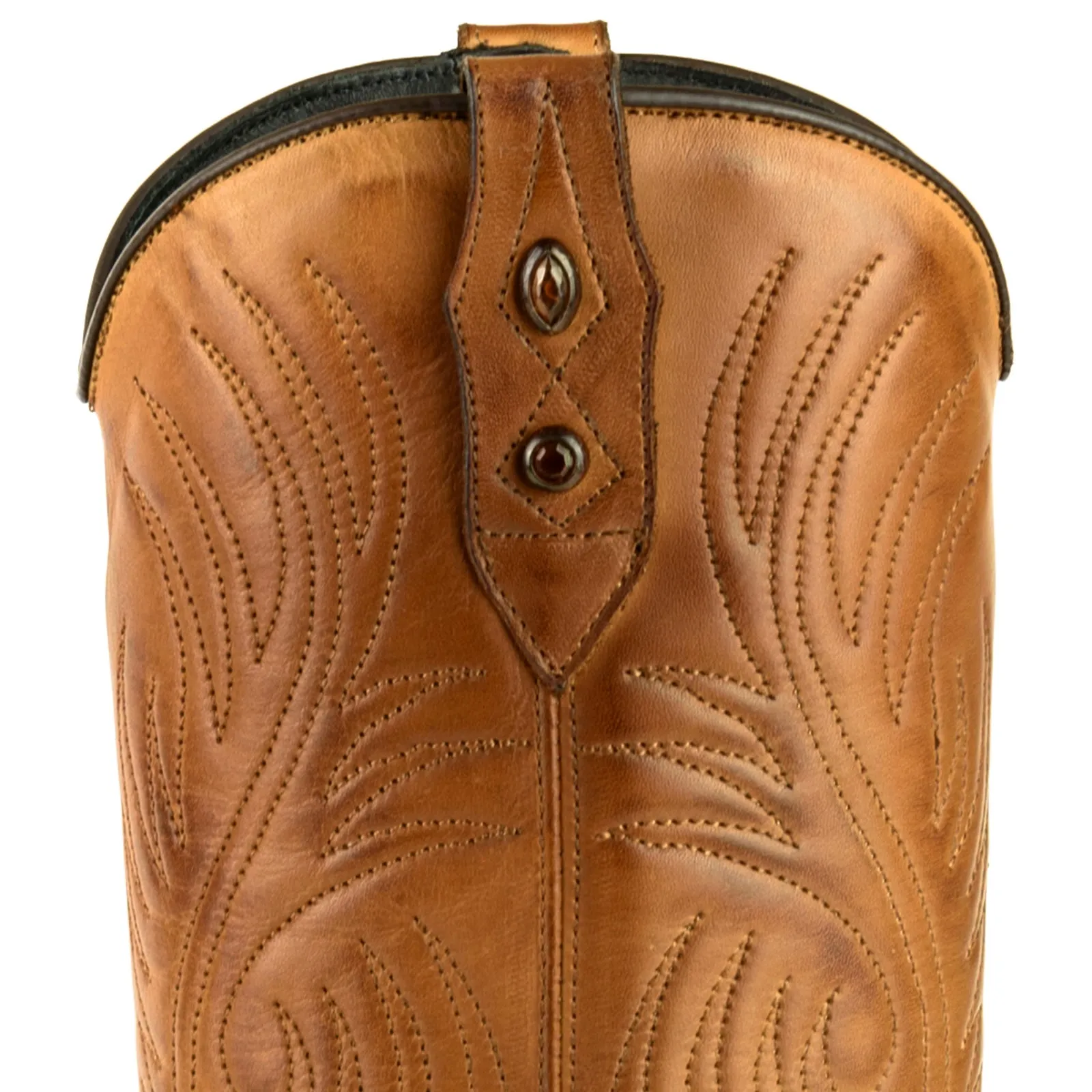 Handmade Women's Cowboy Country Western Boots Camel Leather 2536