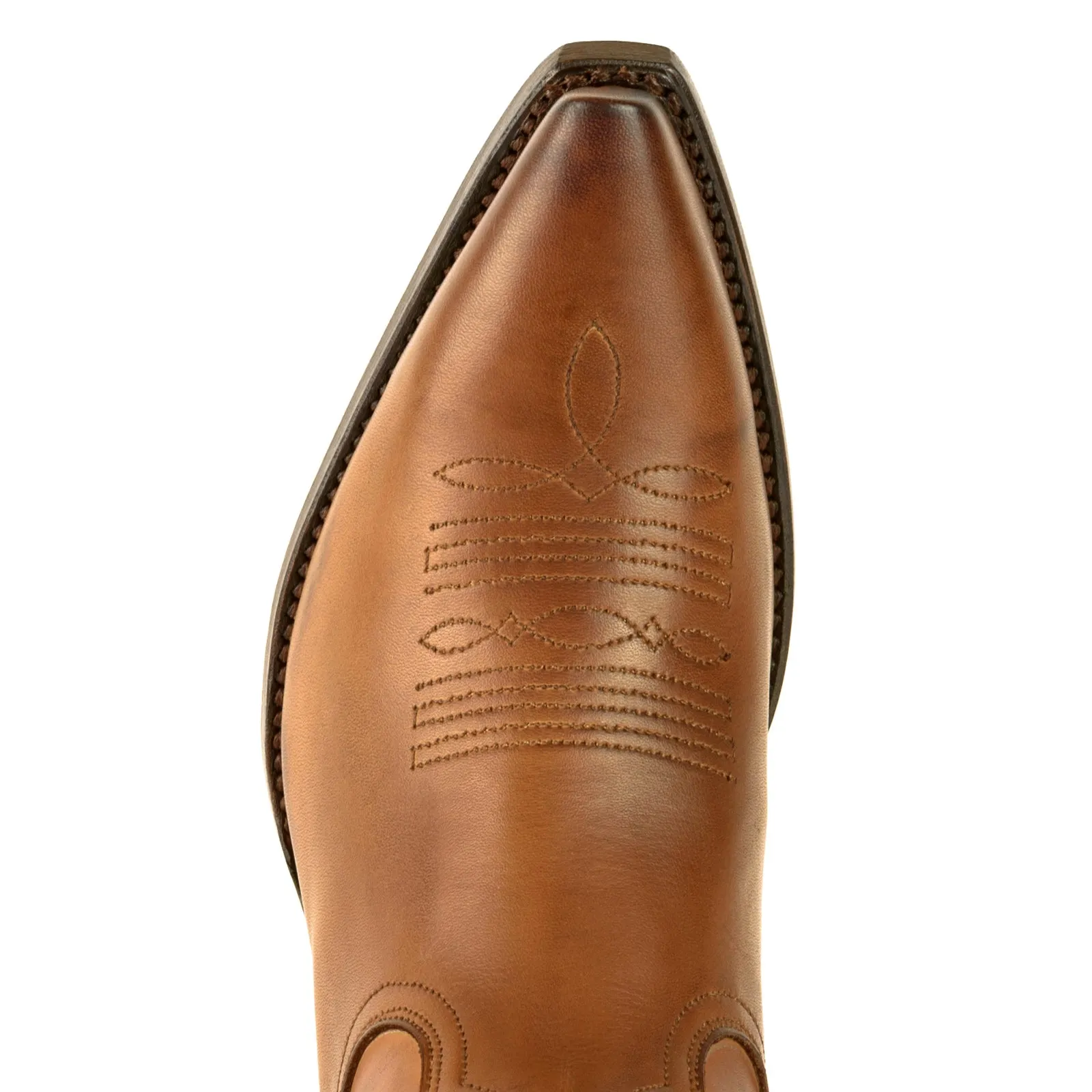 Handmade Women's Cowboy Country Western Boots Camel Leather 2536