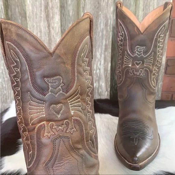 HERITAGE BOOT CO Apache Peewee Phoenix Thunderbird Brown Cowboy Western Boots