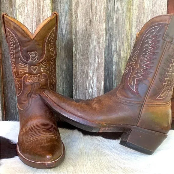 HERITAGE BOOT CO Apache Peewee Phoenix Thunderbird Brown Cowboy Western Boots