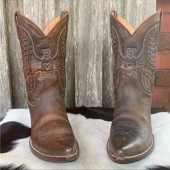 HERITAGE BOOT CO Apache Peewee Phoenix Thunderbird Brown Cowboy Western Boots