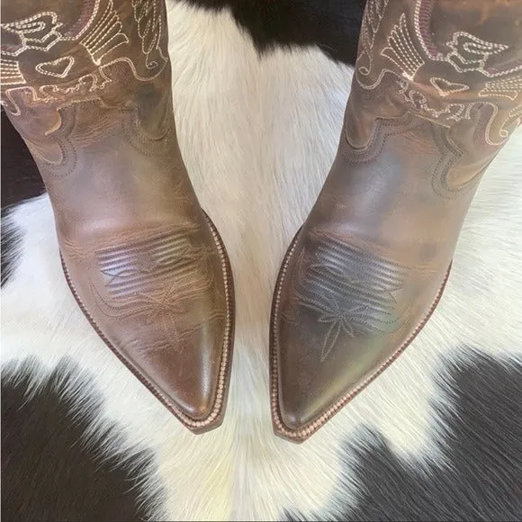 HERITAGE BOOT CO Apache Peewee Phoenix Thunderbird Brown Cowboy Western Boots