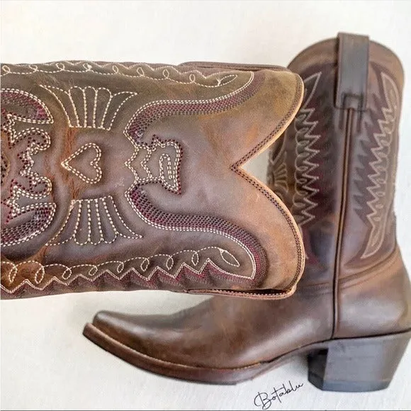 HERITAGE BOOT CO Apache Peewee Phoenix Thunderbird Brown Cowboy Western Boots
